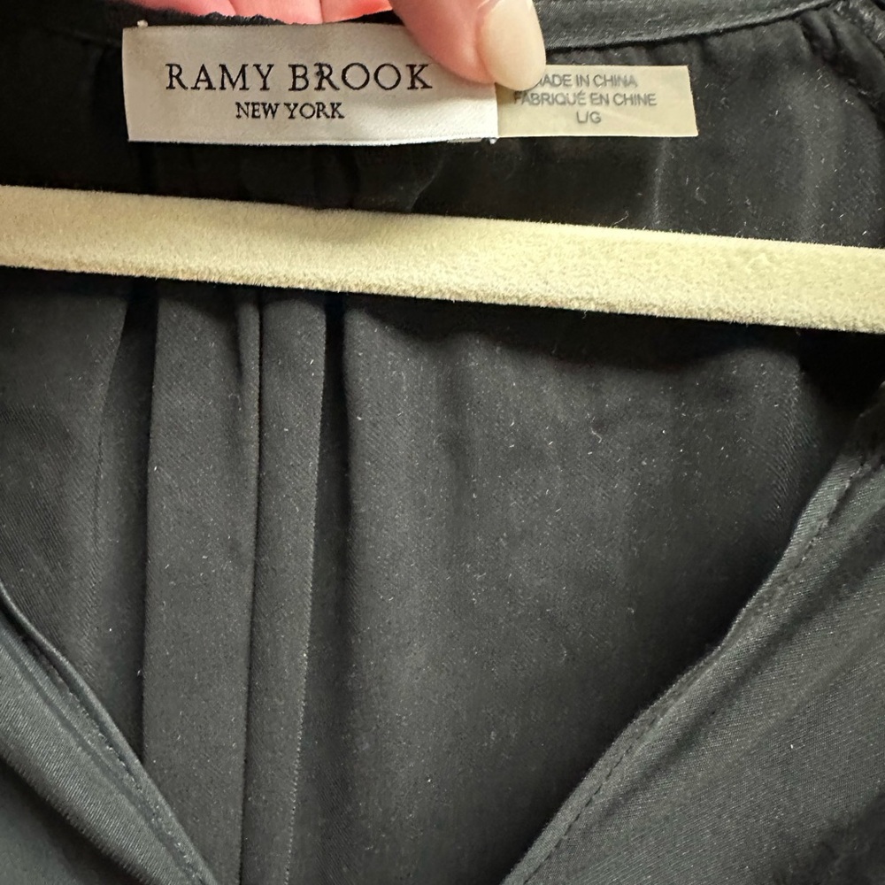 Ramy Brook Black Silk Top